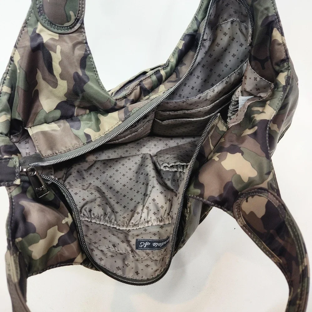 LUG Gondola SE Hobo Bag Womens Large Green Camo Shoulder Travel Purse Zip Top
